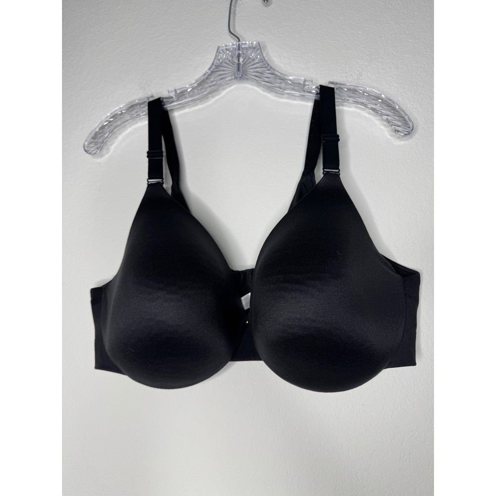 Cacique‎ Backsmoother Lightly Lined Full Coverage Underwire Bra Black 42DD